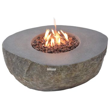 Elementi Fire Boulder Oval Liquid Propane Fire Table in Gray, , large