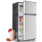 HOMLUX 3.5 Cu. Ft. Top Freezer Refrigerator with Adjustable Thermostat in Silver, , large