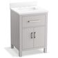 Kohler Kresla 24" Single Bathroom Vanity in Atmos Grey with 3 cm White Quartz Top and Rectangular Sink, , large