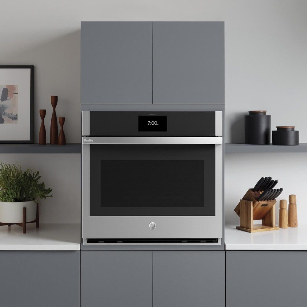 GE Profile Single Wall Oven 30&quot; with Convection in Stainless Steel, , large