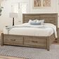 Viceray Collections Cool Rustic Queen Storage Bed in Stone Grey, , large