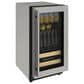 U-Line 18" Glass Door Beverage Center in Stainless Steel, , large
