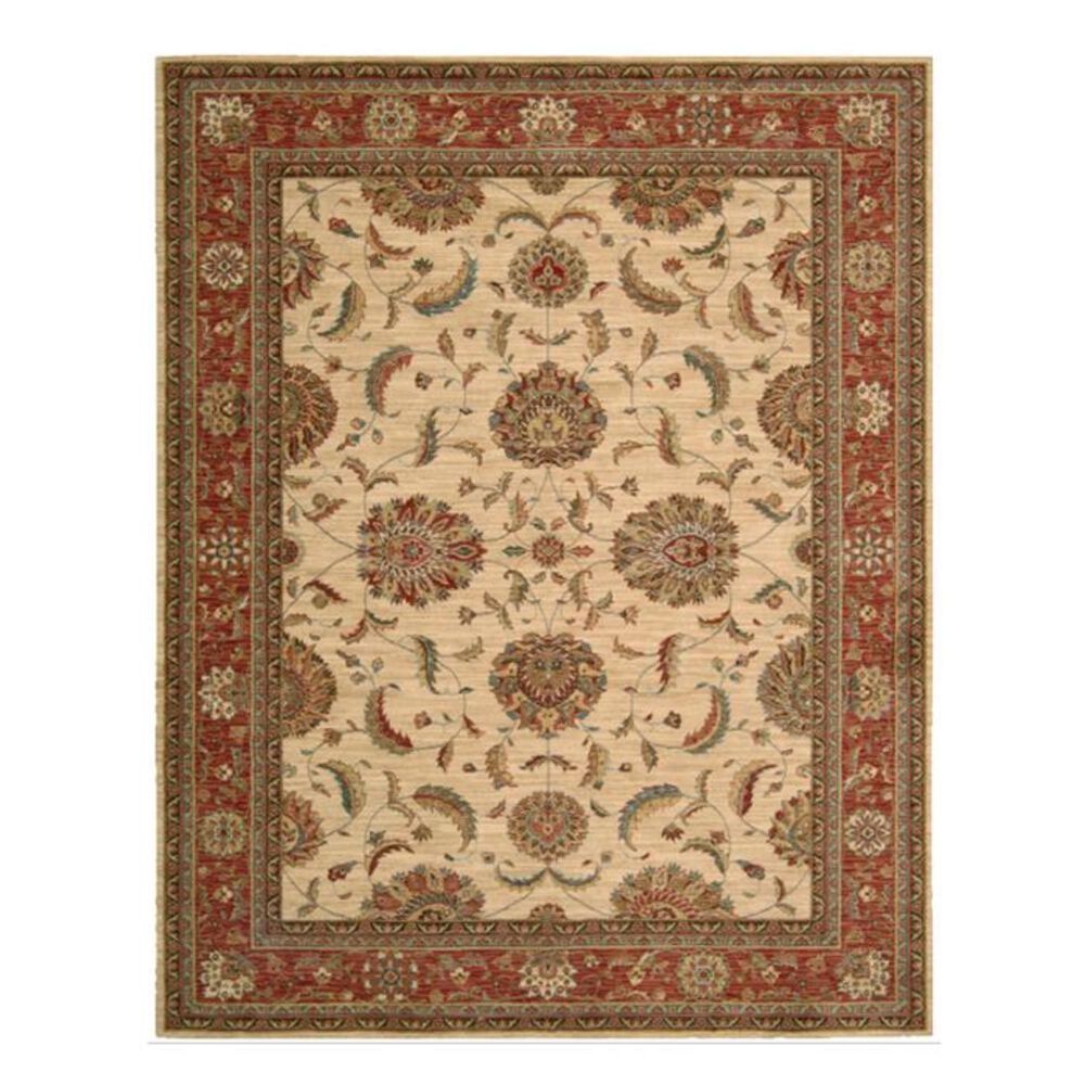 Nourison Living Treasures LI04 2"6" x 4"3" Ivory and Red Area Rug, , large