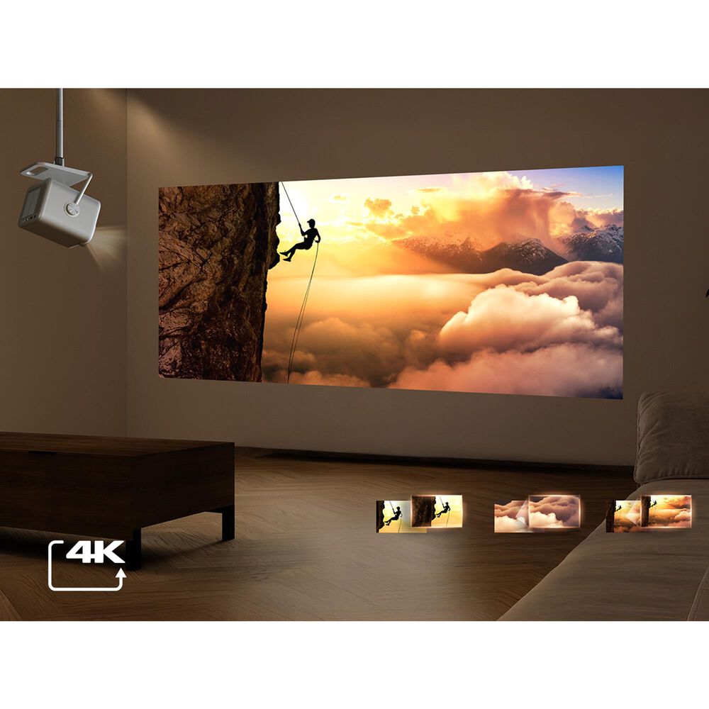 Hisense Triple Laser 4K Smart Mini Projector in Gray, , large