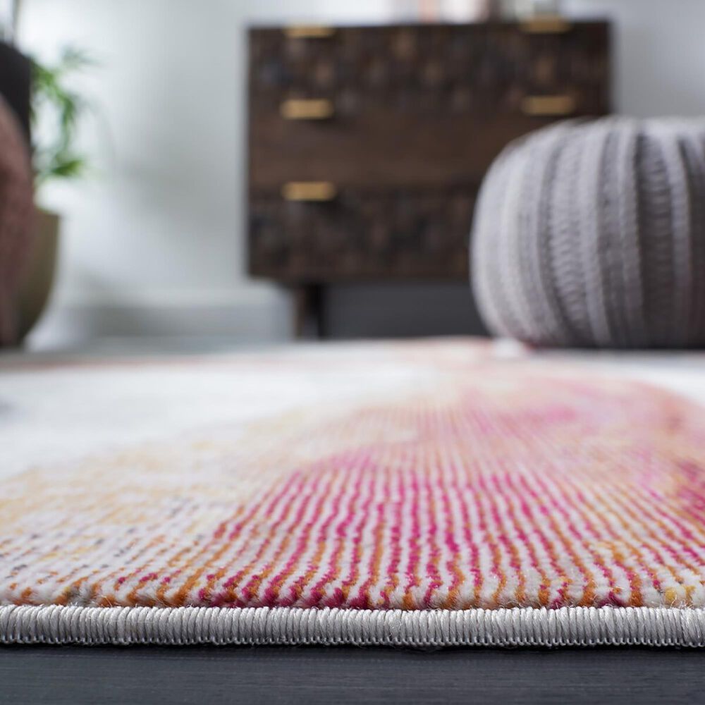 Safavieh Aria 2&#39; x 8&#39; Ivory and Plum Runner, , large