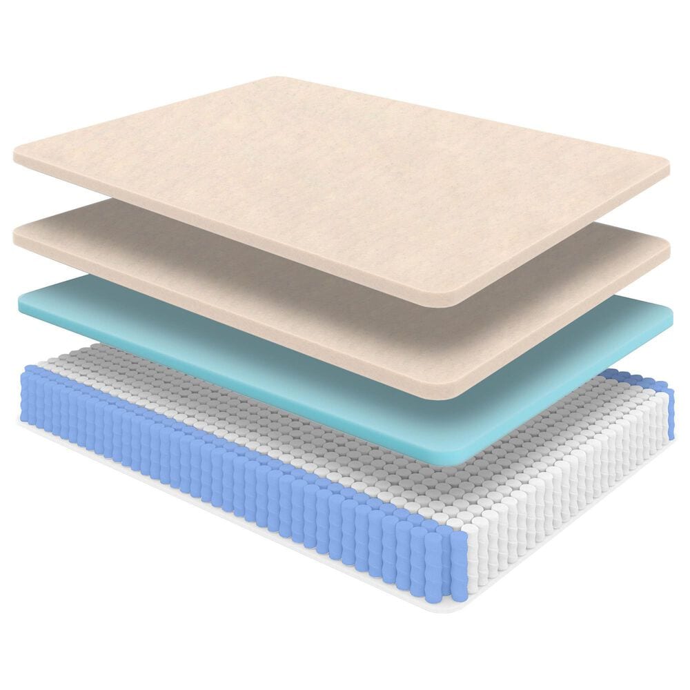 Hearth and Haven Diamond Nova Lux Medium Hybrid Euro Top Twin Mattress, , large