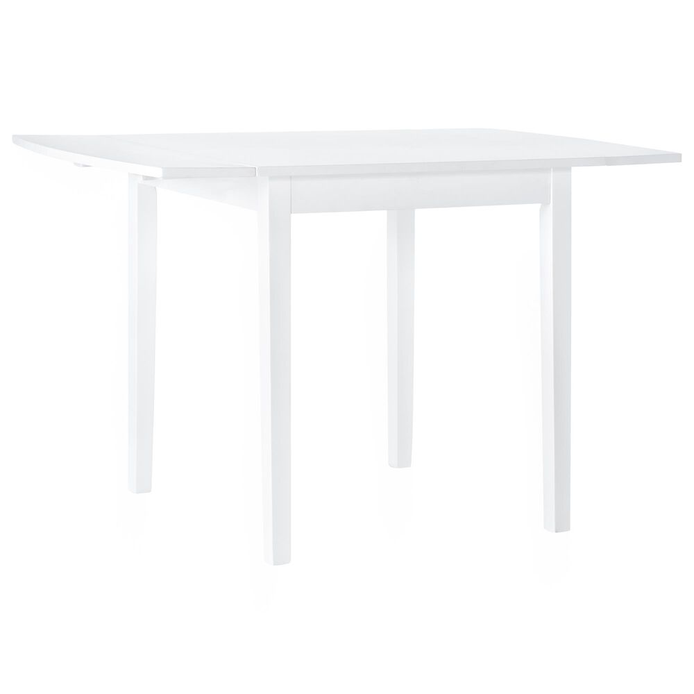 Linon Home Decor Torino Drop Leaf Dining Table in White - Table Only, , large