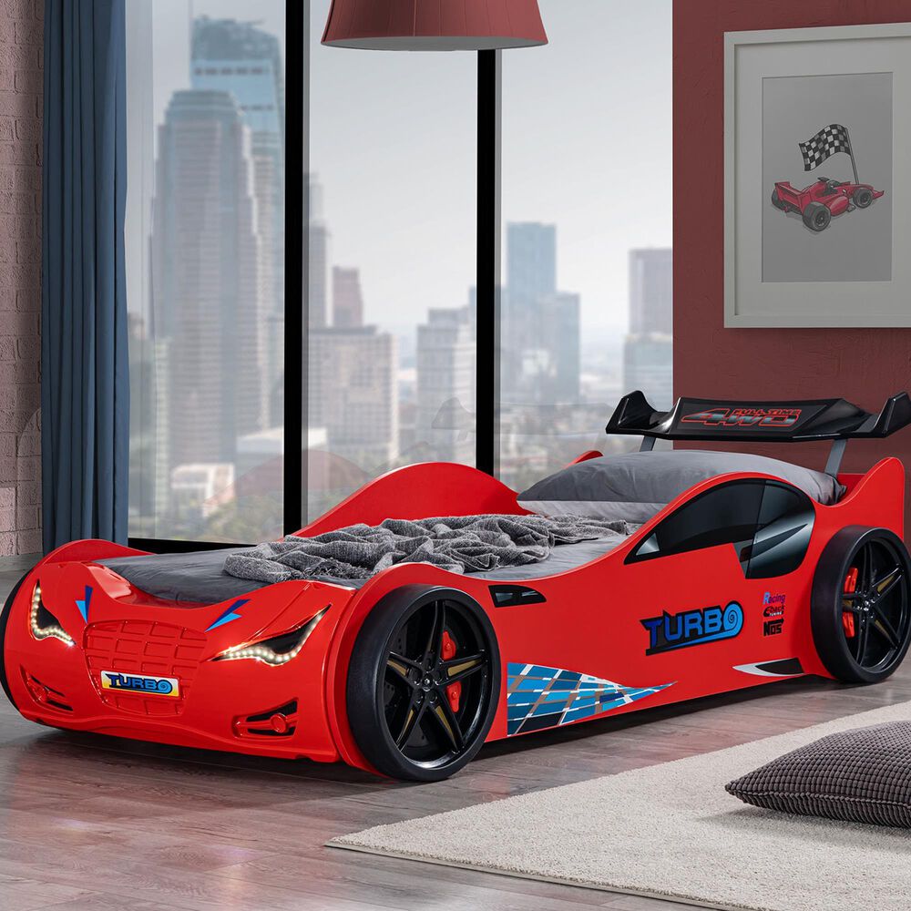 Furniture of America Twin Racecar Bed, , large