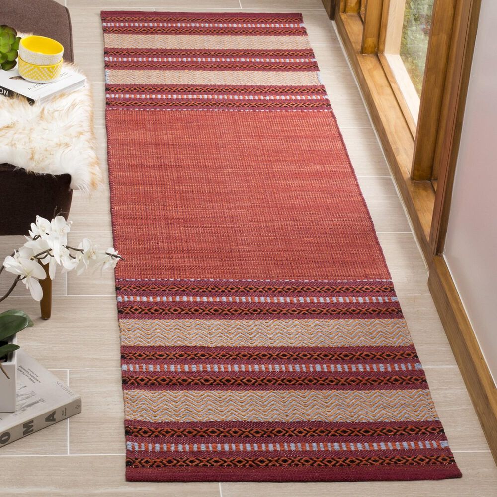 Safavieh Montauk 2&#39;3&quot; x 8&#39; Red and Ivory Runner, , large