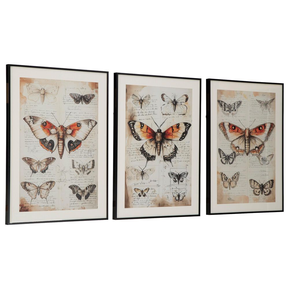Ashley Jossletts 20" x 28" Wall Art in Orange, Black and Ivory (Set of 3), , large