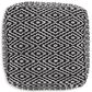 Ashley Jasett Pouf in Black and Ivory, , large