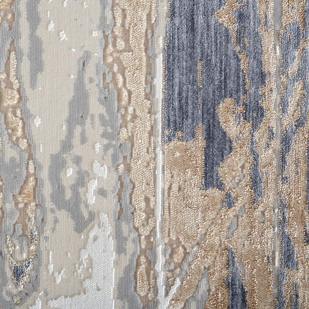 Feizy Laina 3&#39; x 5&#39; Beige and Blue Area Rug, , large