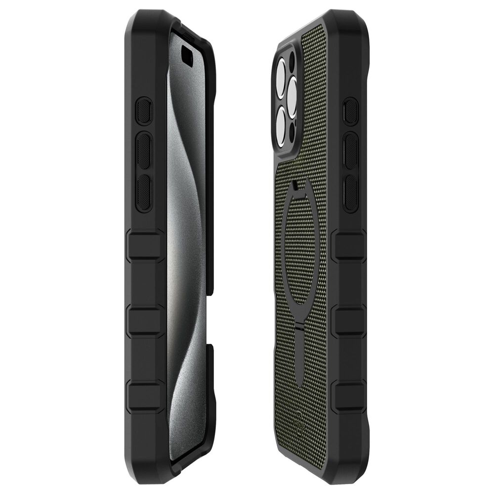 ITSkins Force R Nylon MagSafe Case for Apple iPhone 16 Pro Max in Olive Green and Black, , large
