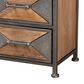 Baxton Studio Laurel 5-Drawer Accent Storage Cabinet in Whitewashed Oak Brown and Antique Grey, , large