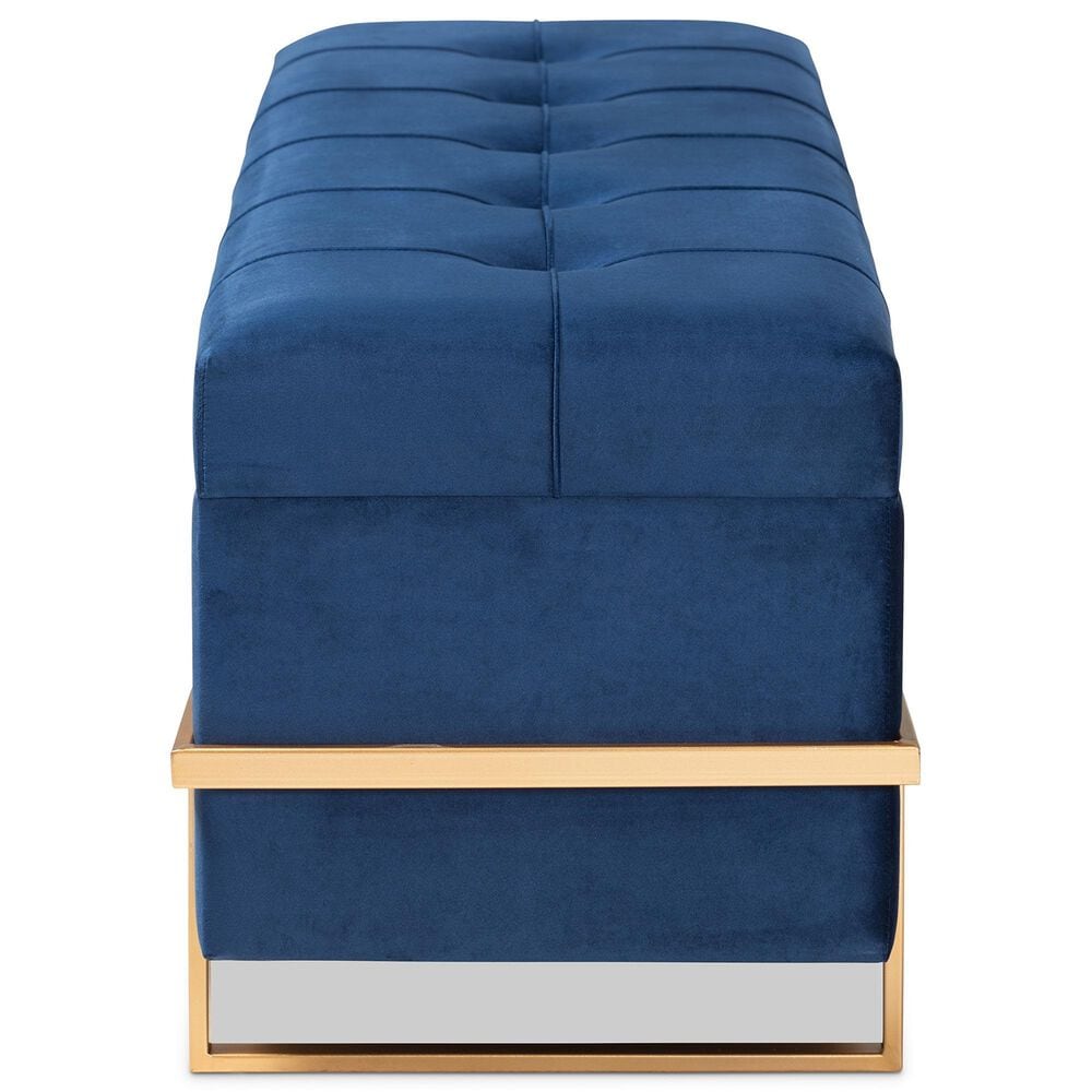 Baxton Studio Parker Storage Ottoman in Navy Blue, , large