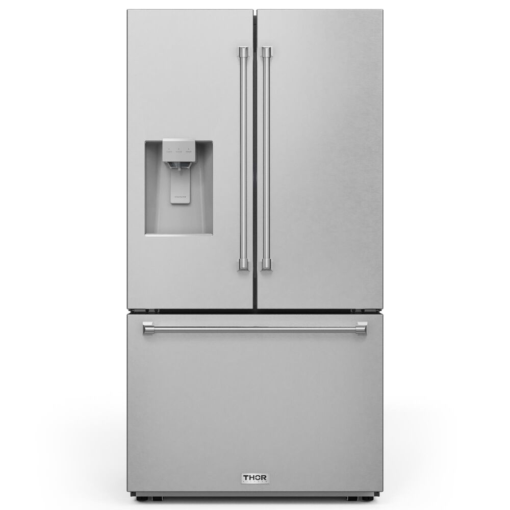 Thor Kitchen 28.9 Cu. Ft. Freestanding French Door Refrigerator in Stainless Steel, , large