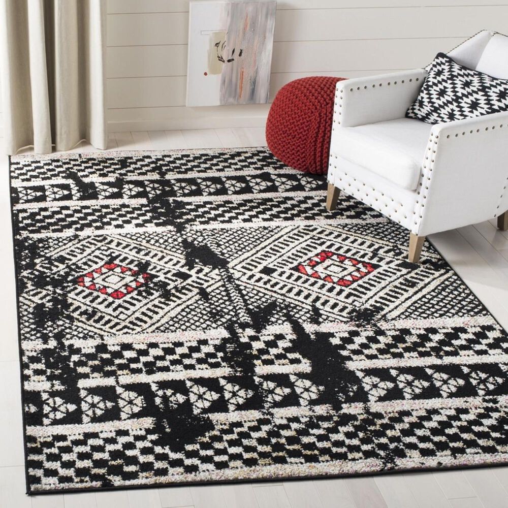 Safavieh Adirondack ADR202Z 4&#39; x 6&#39; Black and Light Grey Area Rug, , large