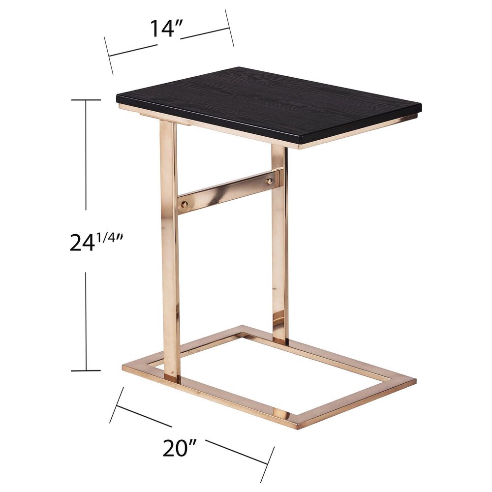 Southern Enterprises Rindland C-Table in Black and Champagne, , large