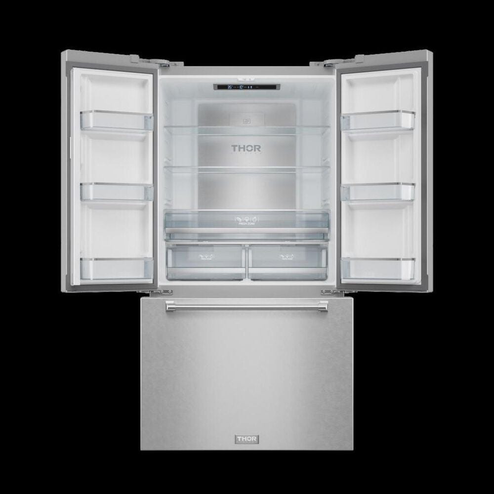 Thor Kitchen Gordon Ramsay 20.3 Cu. Ft. 3-Door French Door Refrigerator in Stainless Steel, , large