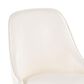 LumiSource Marcel Side Chair with White Faux Leather Cushion in Gold (Set of 2), , large