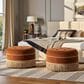 Jennifer Taylor Home Yolanda Standard Ottoman in Burnt Orange and Gold, , large