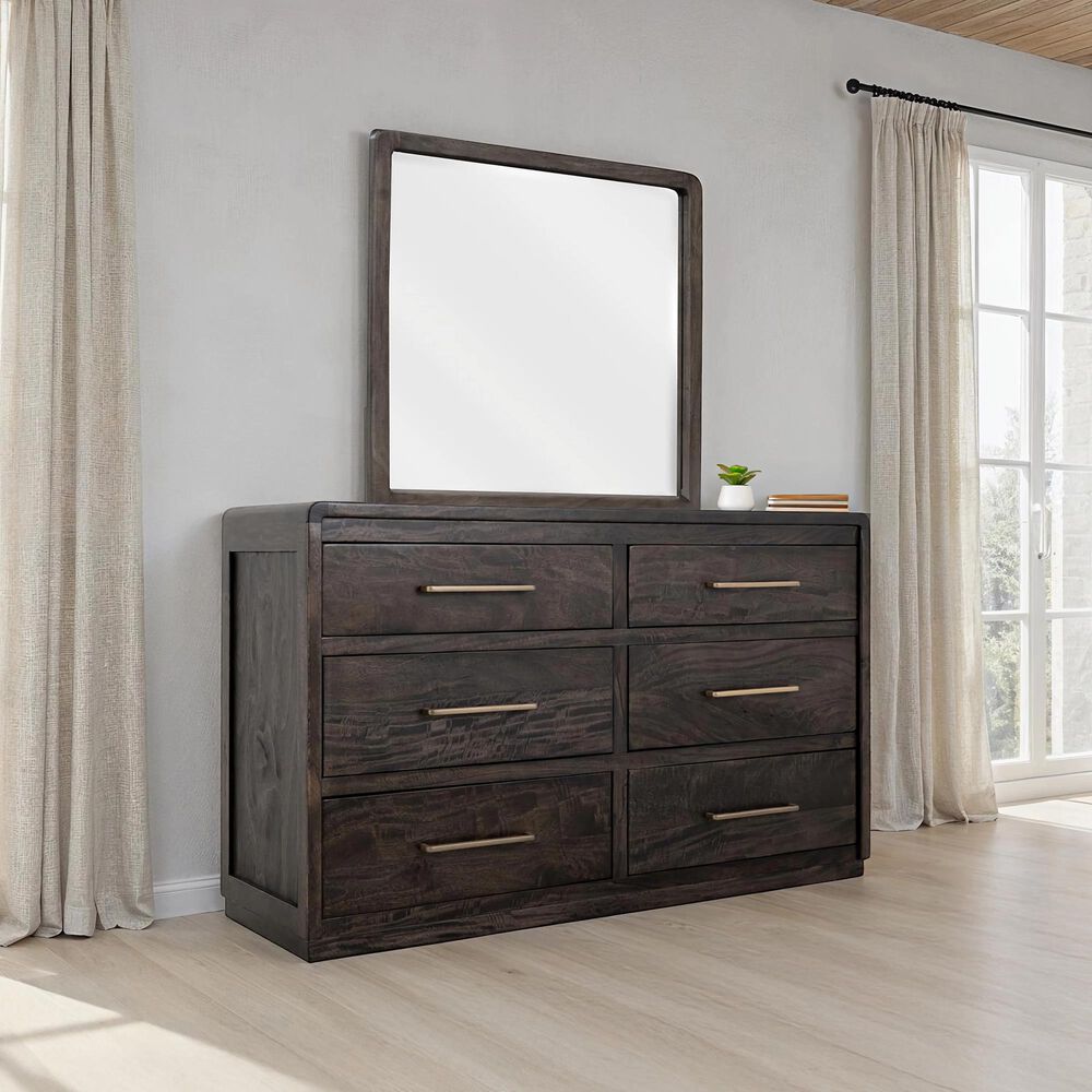 Fallridge Mezquite Dresser Mirror in Black, , large