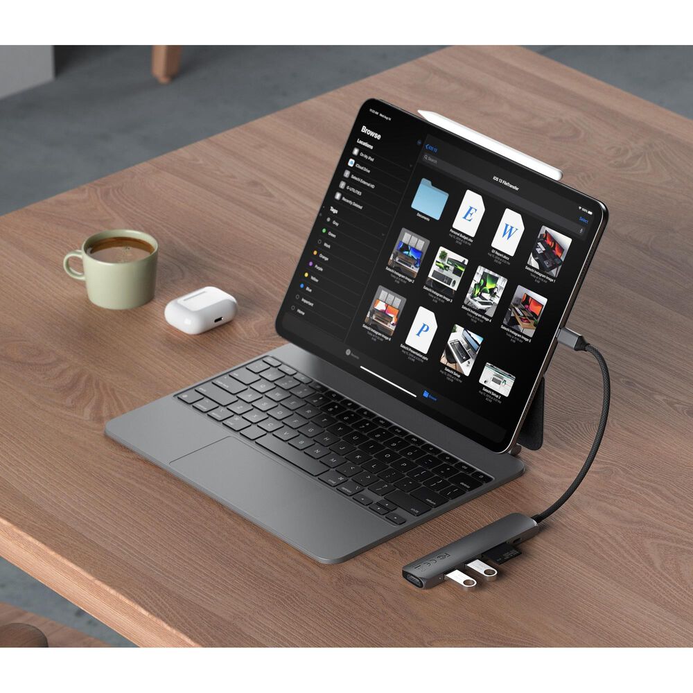 Satechi 6-in-1 USB-C Slim Multiport Adapter in Space Grey, , large