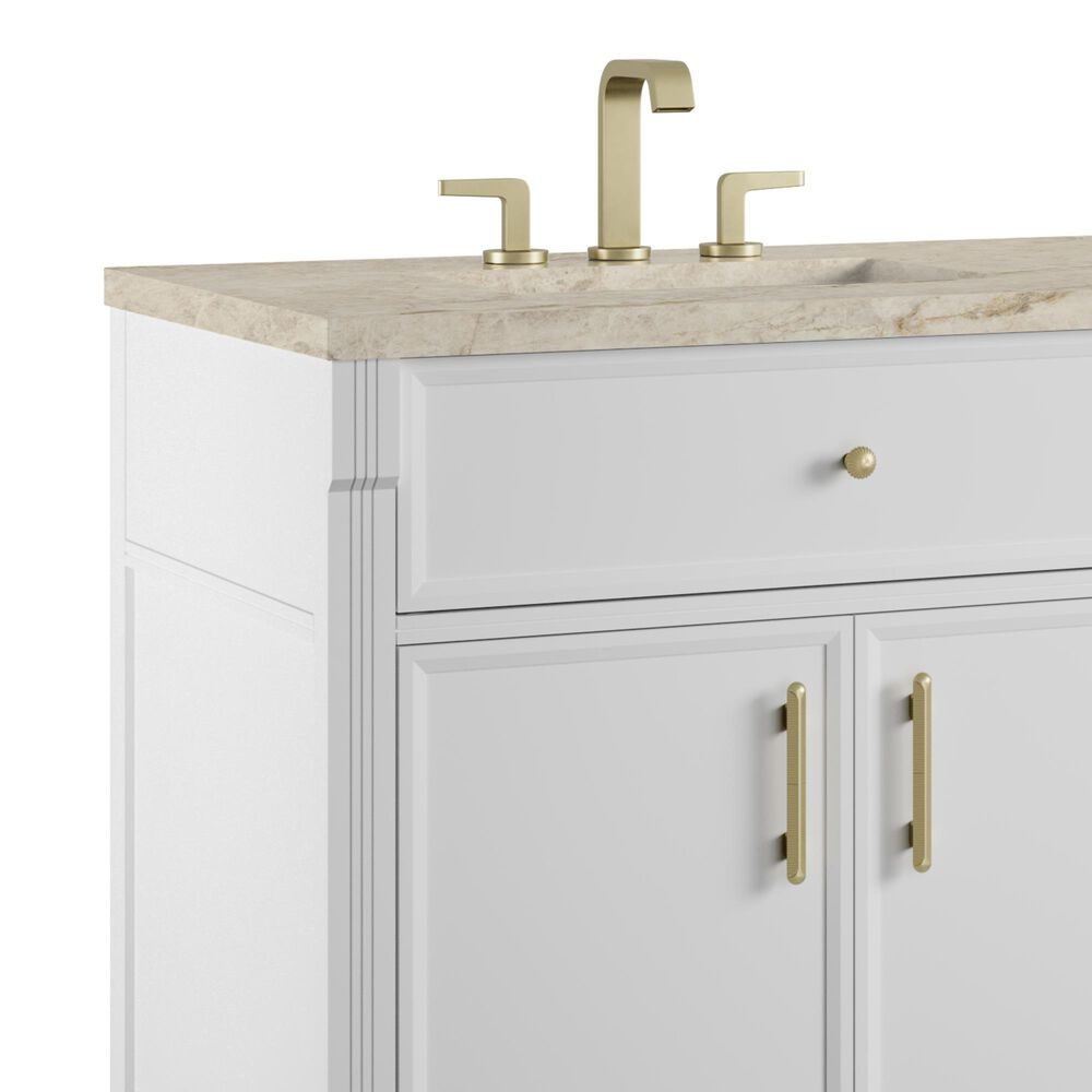 James Martin Bellshire 72" Double Bathroom Vanity in Bright White with 3 cm Tajnar Eclos Top, Rectangular Sinks and FreePower Wireless Charger, , large