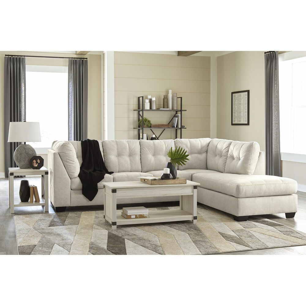 Ashley Falkirk 2-Piece Right Facing Sectional with Chaise in Parchment, , large