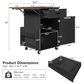 HOMLUX 39" Outdoor Kitchen Island in Black, , large