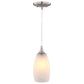 Vaxcel Lighting Milano 1-Light Mini Pendant with Alabaster Glass Shade in Satin Nickel, , large