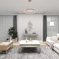 Maple and Jade 20" x 42" Glam Abstract Wall Decor in Matte Taupe and Silver, , large