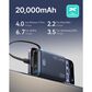 INIU Pocket Power 20000mAh Fast Charging Power Bank in Black, , large