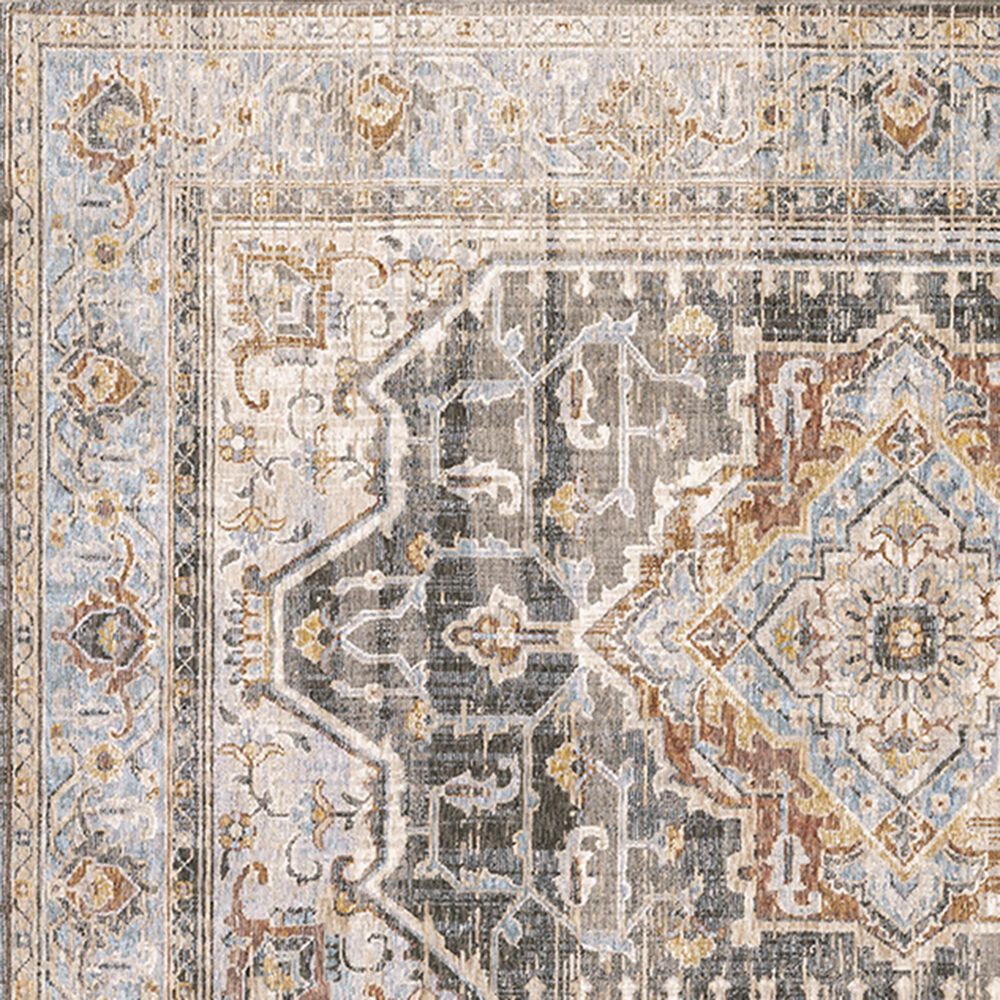 Oriental Weavers Maharaja Sudan 1803X 2&#39;3&quot; x 7&#39;6&quot; Gray and Blue Scatter Rug, , large