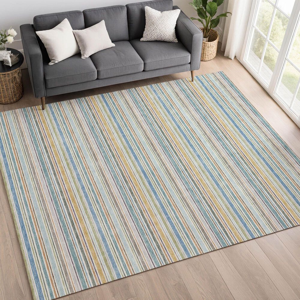 Dalyn Rug Company Soft Essentials Striped Seaside 3' x 5' Indoor/Outdoor Area Rug, , large