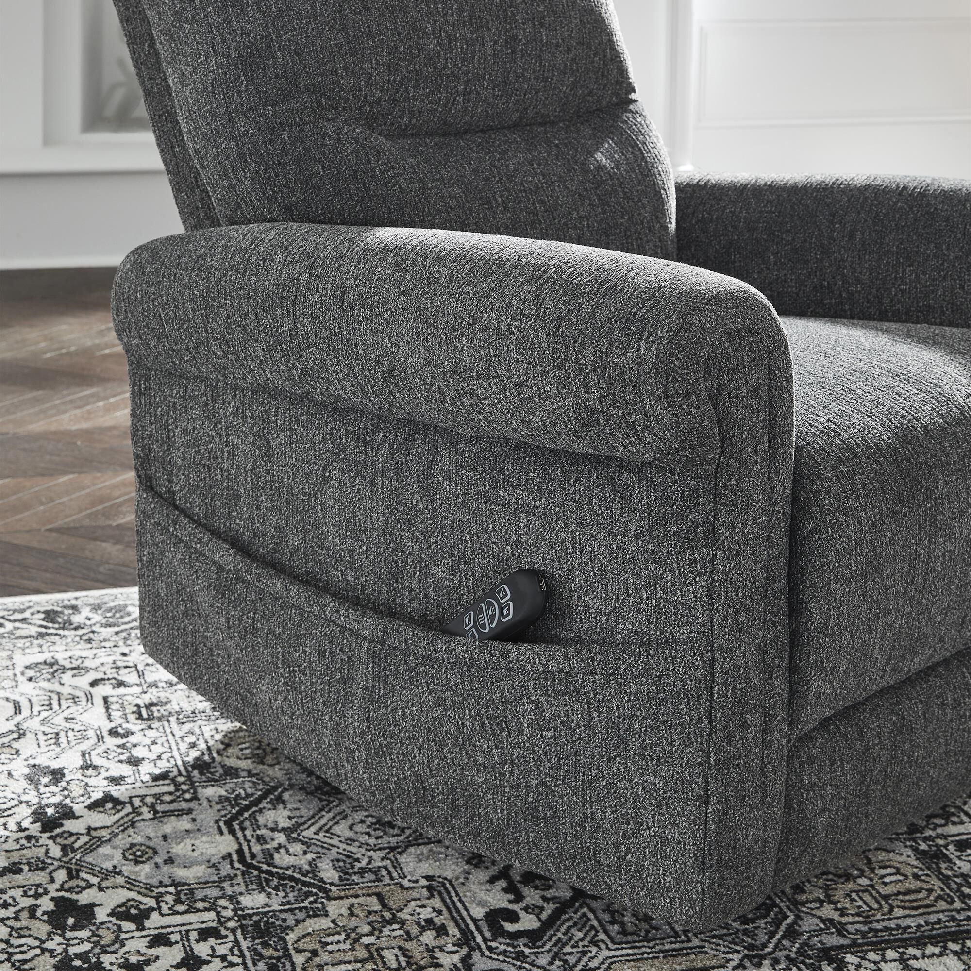 Ashley Aureta Power Lift Recliner in Charcoal