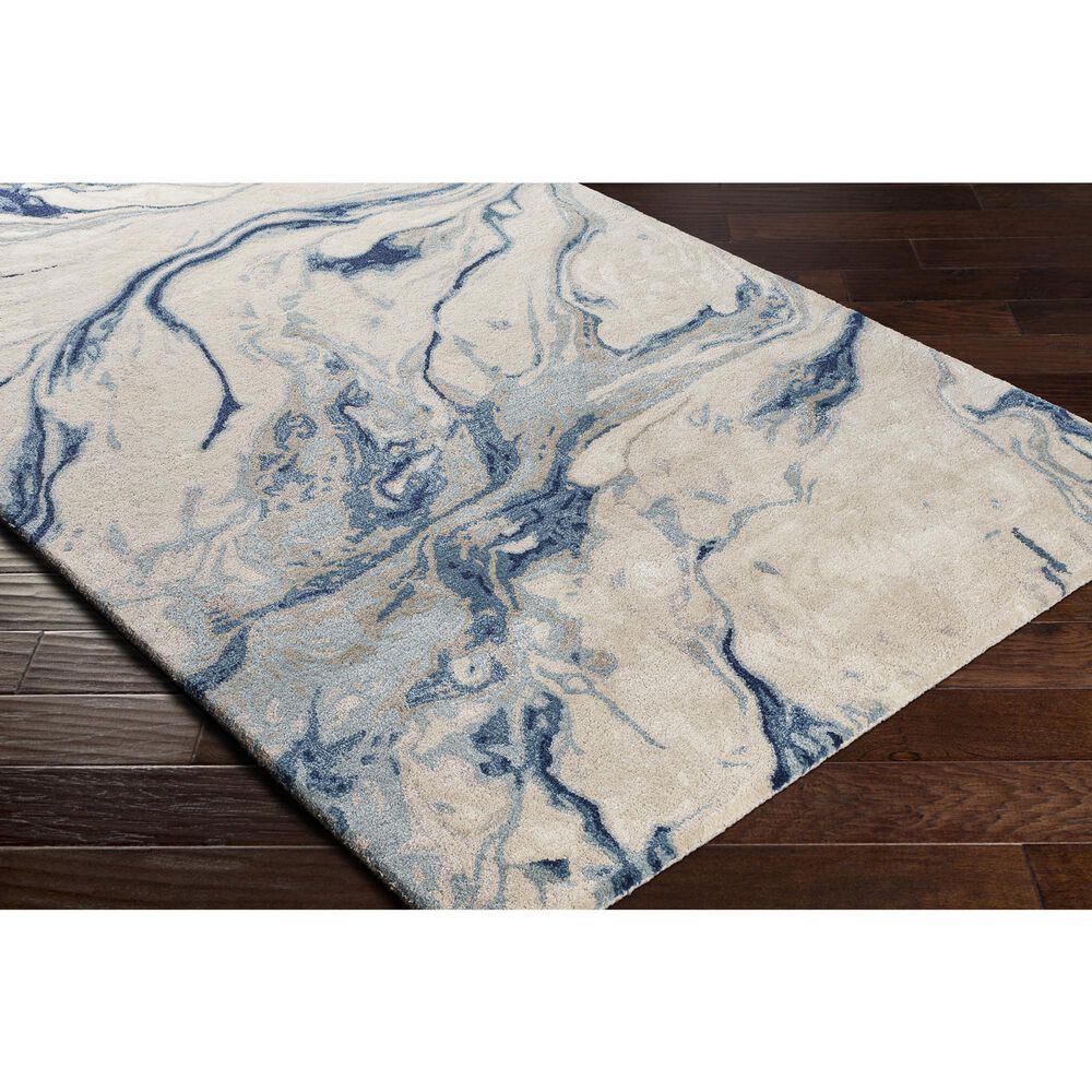 Surya Kavita 10&#39; x 14&#39; Navy, Denim, Gray and Light Beige Area Rug, , large