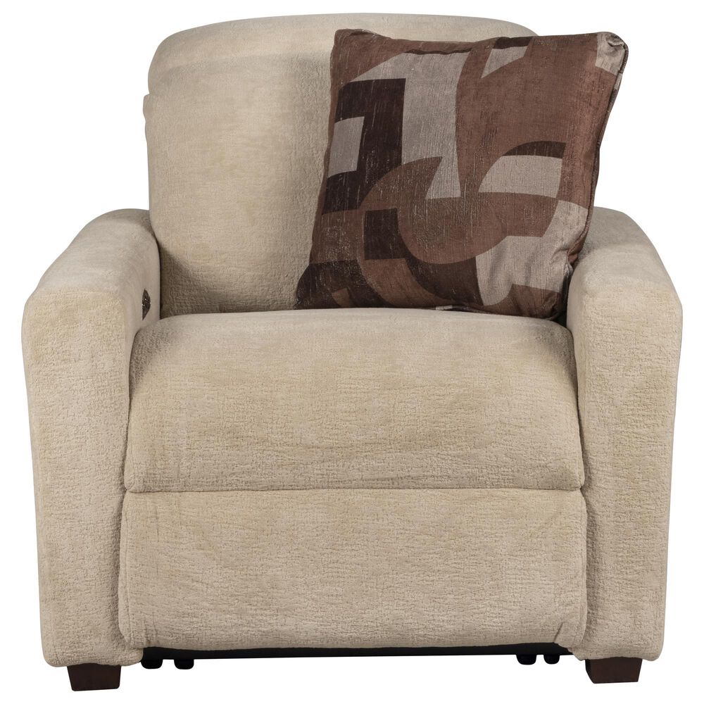 Catnapper Ada Power Lay Flat Recliner with Euro Headrest in Camel, , large