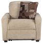 Catnapper Ada Power Lay Flat Recliner with Euro Headrest in Camel, , large