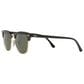 Rayban Glasses Clubmaster Classic Sunglasses with G-15 Green Lenses in Polished Black and Gold, , large