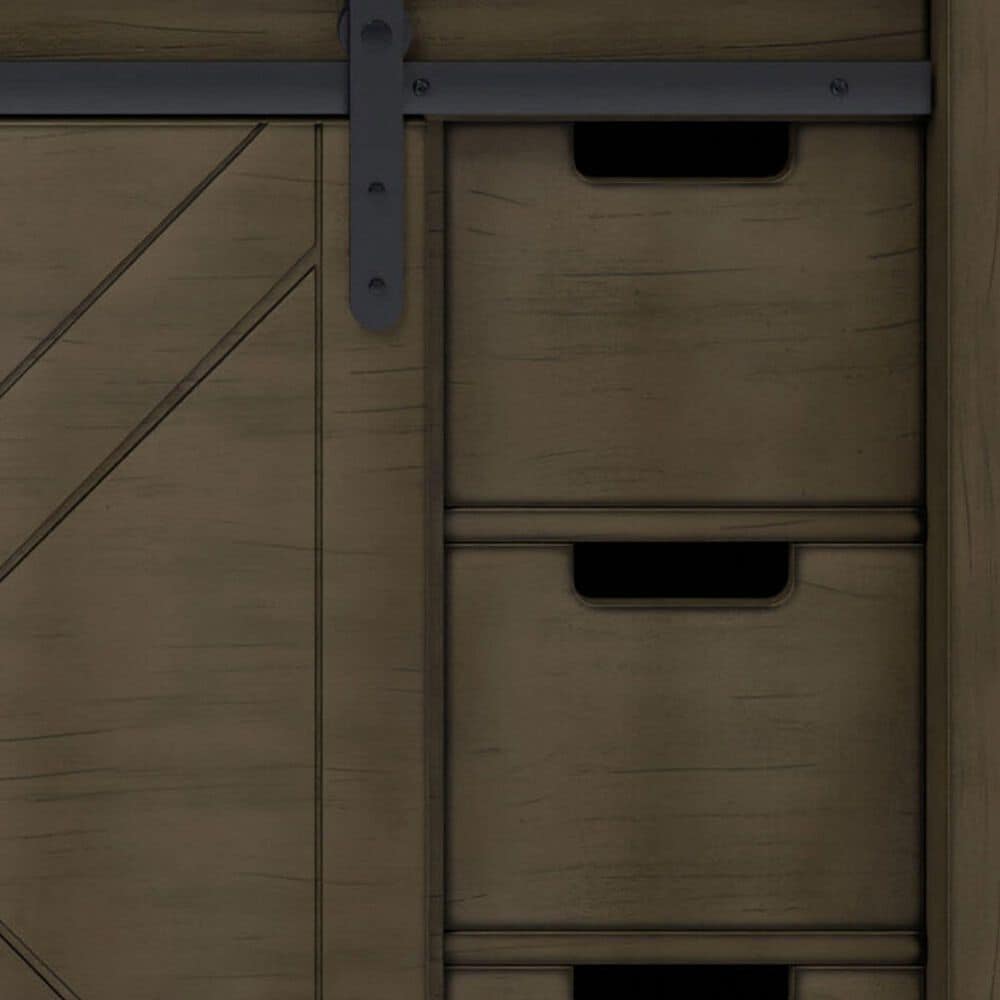 Lexora Home Marsyas 48&quot; Single Bathroom Vanity in Rustic Brown with White Quartz Top and Rectangular Sink, , large