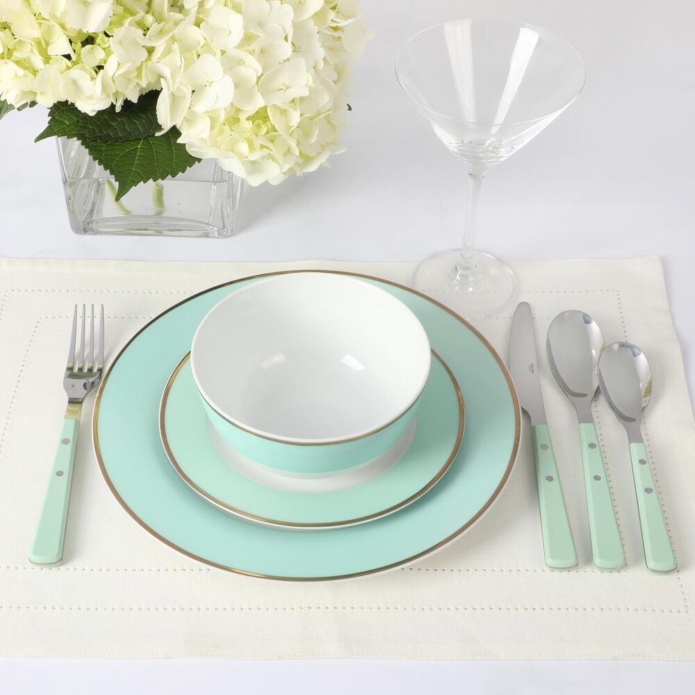 Gibson Overseas, Inc Gracie Lane 12-Piece Dinnerware Set in White and Blue, , large