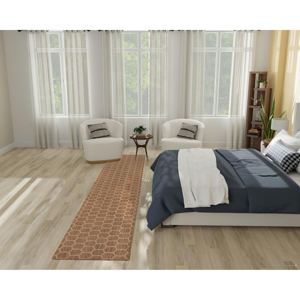 Nourison Twist Reversible 2&#39;2&quot; x 12&#39; Natural Indoor/Outdoor Runner, , large