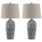 Ashley Hadbury Table Lamp in Pale Blue and Teal (Set of 2), , large