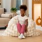 Jaxx Saxx Jr CrashPuff Floor Pillow Lounger in Phantom Cream, , large