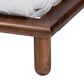 Baxton Studio Alivia King Platform Bed Frame in Walnut Brown, , large