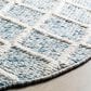 Safavieh Natura NAT711B 6" Round Ivory and Blue Area Rug, , large