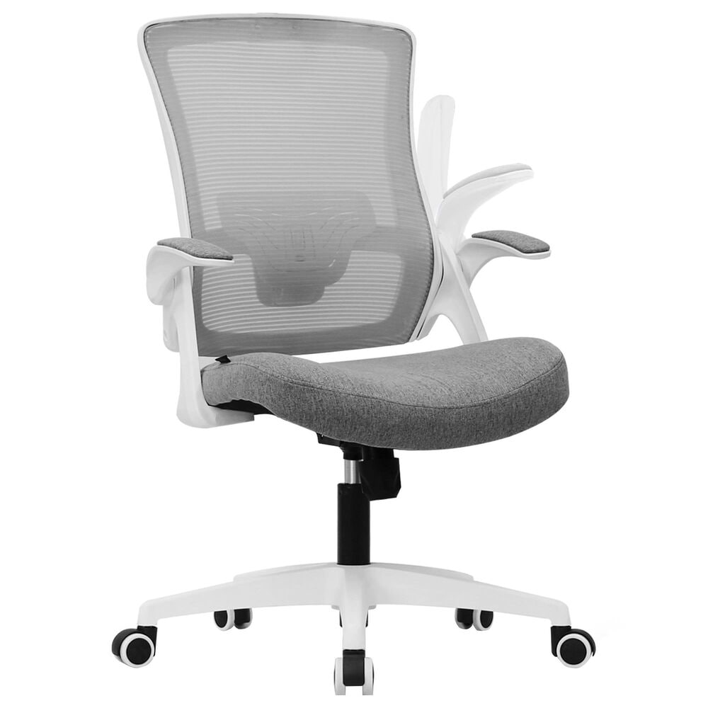 HOMLUX Swivel Ergonomic Office Chair with Headrest Lumbar Support in Gray, , large