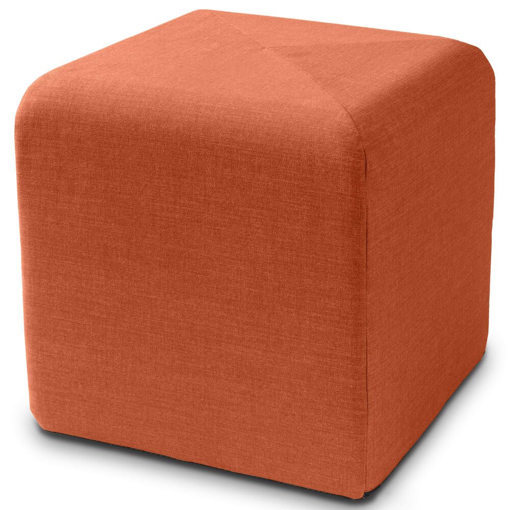 Jaxx Monroe Small Ottoman in Canyon Orange, , large