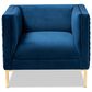 Baxton Studio Seraphin Arm Chair in Navy Blue, , large